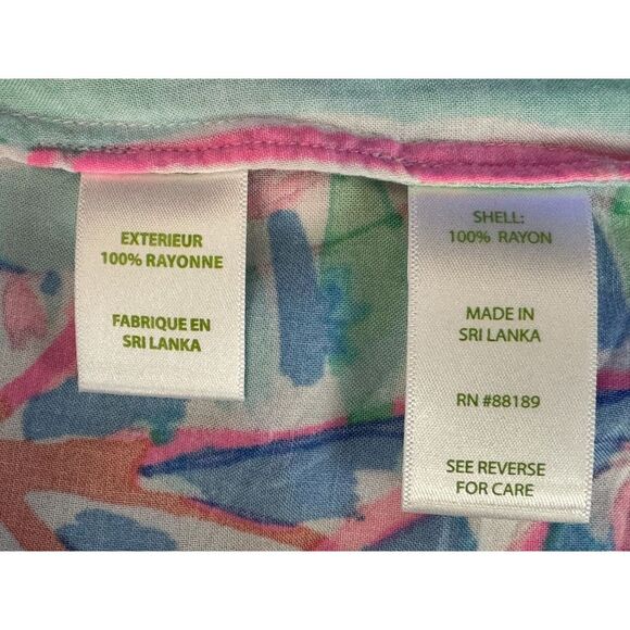 Lilly Pulitzer Sarasota Tunic Dress Women M EUC 3/4Sleeve V-neck Pink Out to Sea - Picture 6 of 14